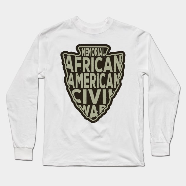 African American Civil War Memorial name arrowhead Long Sleeve T-Shirt by nylebuss